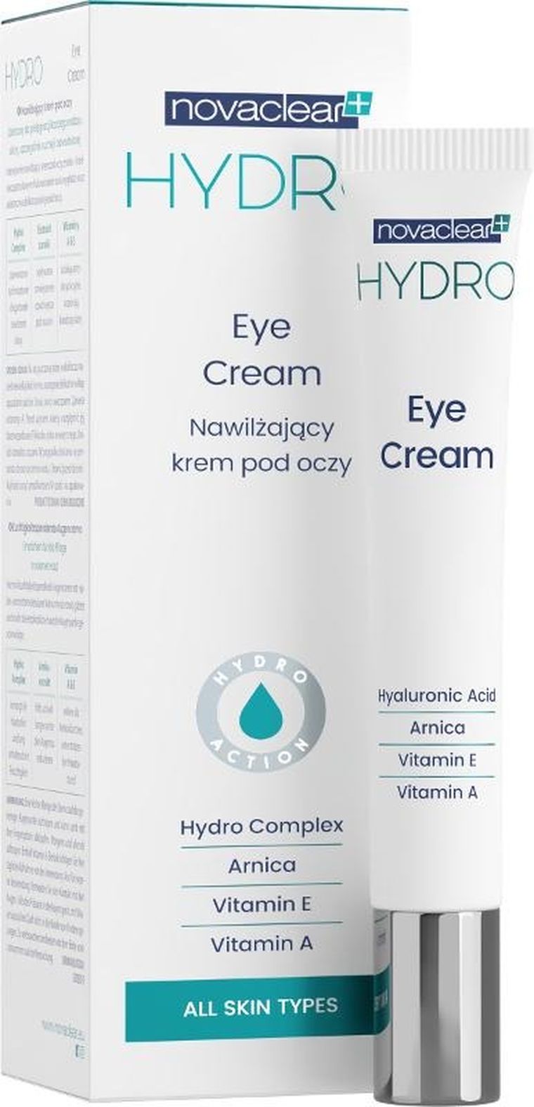 Novaclear, Hydro, nawilżający krem pod oczy, 15 ml
