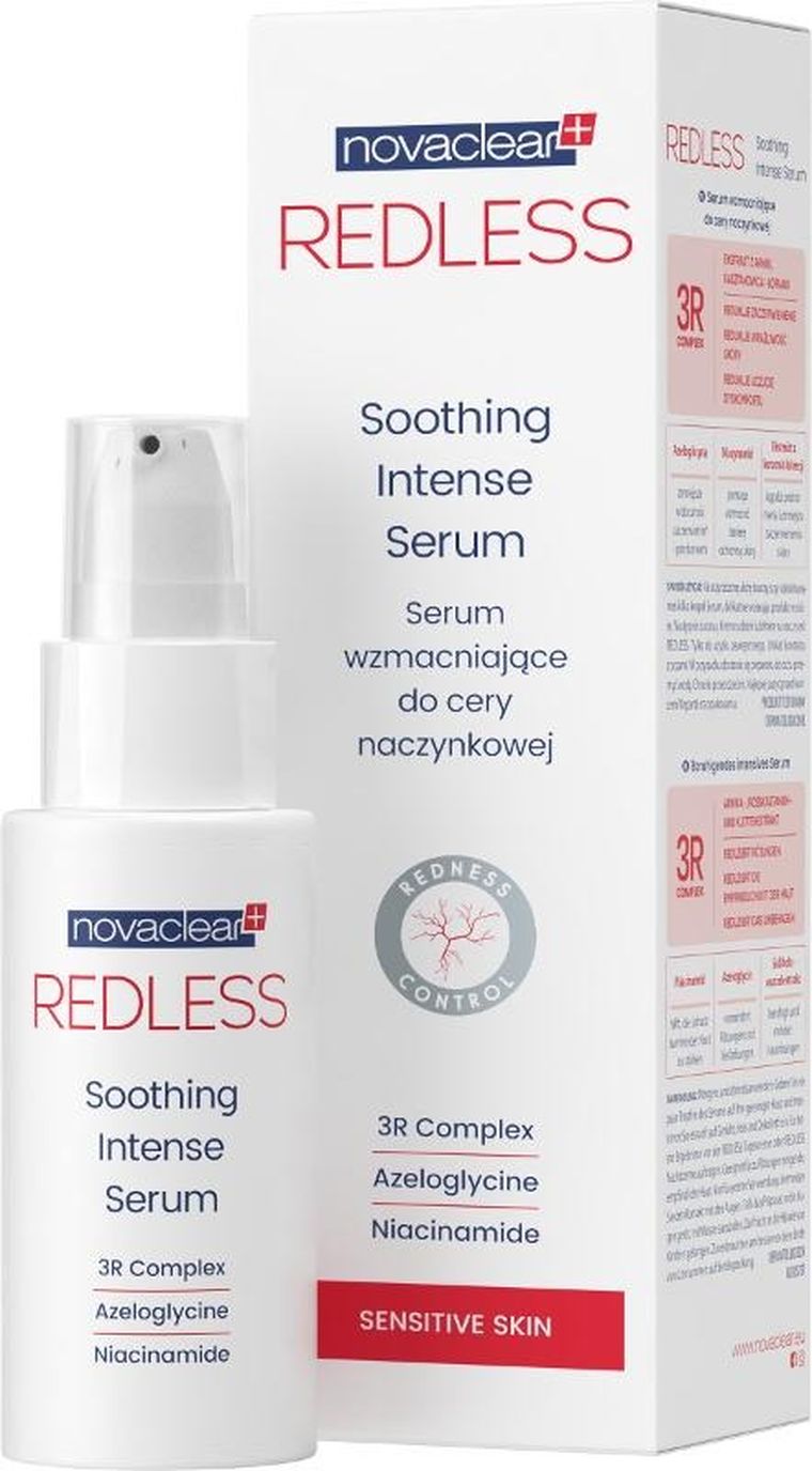 Novaclear, Redless, serum wzmacniające do cery naczynkowej, 30 ml