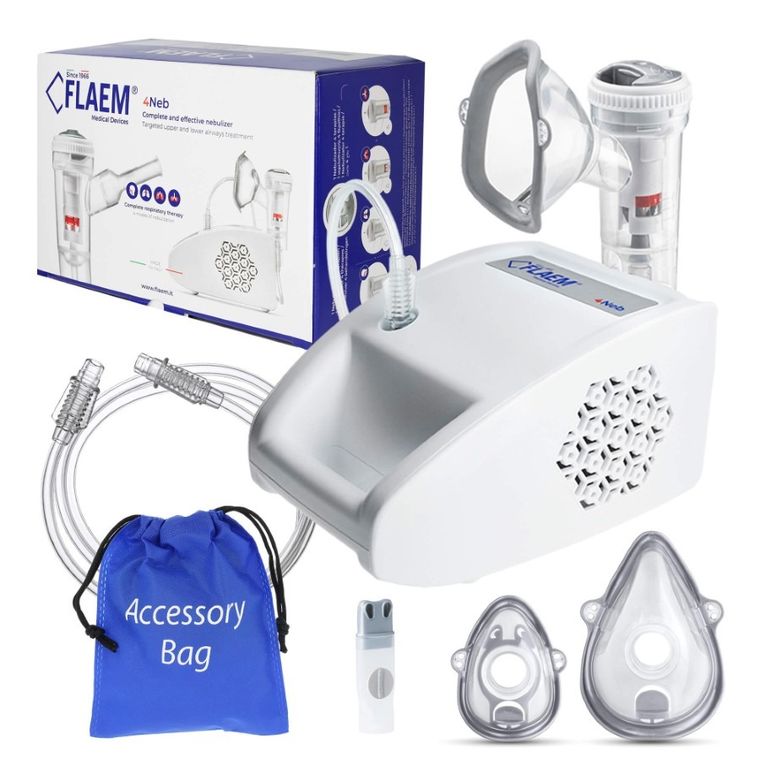 Novama, Flaem 4Neb, inhalator pneumatyczno-tłokowy z nebulizatorem RF9, biały