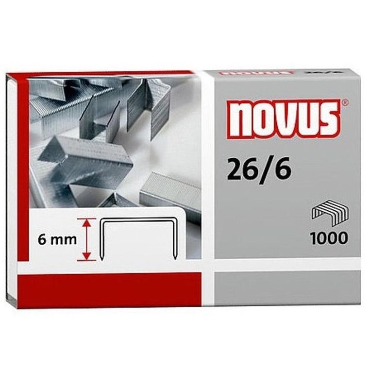 Novus, 26/6, zszywki, 1000 szt.