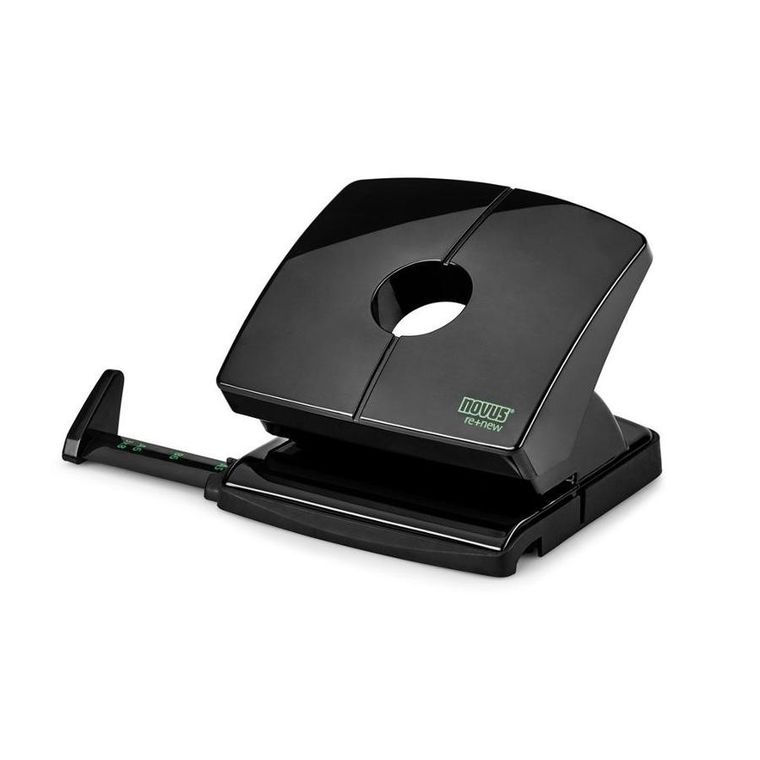 Novus, B220 RE + NEW, dziurkacz, czarny