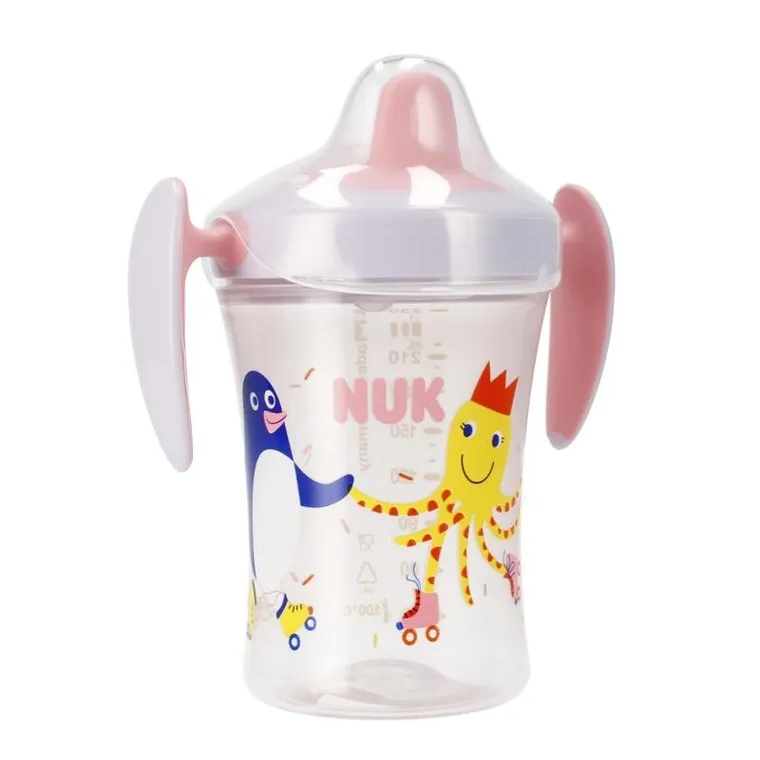 Nuk, Evo Trainer Cup, kubek niekapek, 6m+, różowy, 230 ml