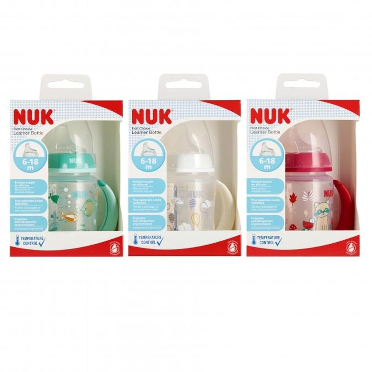 Nuk, First, butelka z uchwytem, 6-18m, 150 ml, 1 szt.