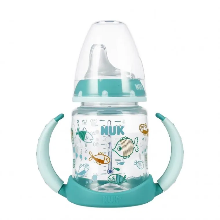 Nuk, First, butelka z uchwytem, 6m+, turkusowy, 150 ml