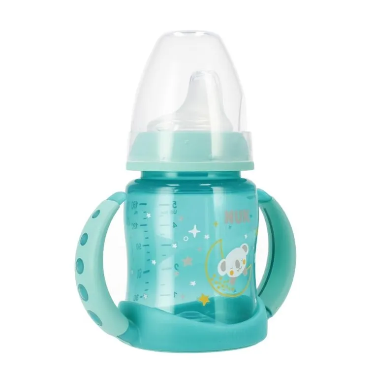 Nuk, First Choice Night, butelka z uchwytem, 6m+, zielona, 150 ml