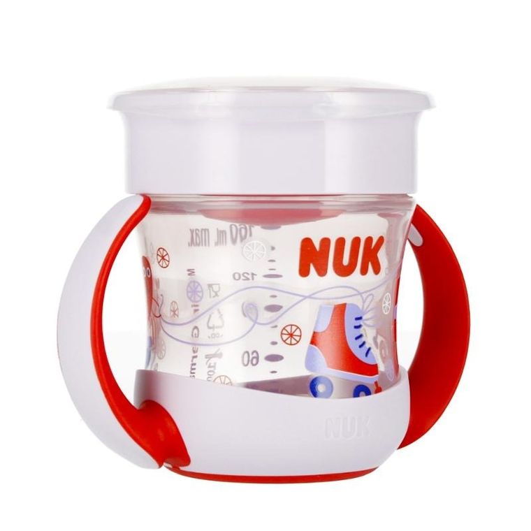 Nuk, Mini Magic Cup, kubek z uchwytem, ustnik 360, 6m+, 160 ml