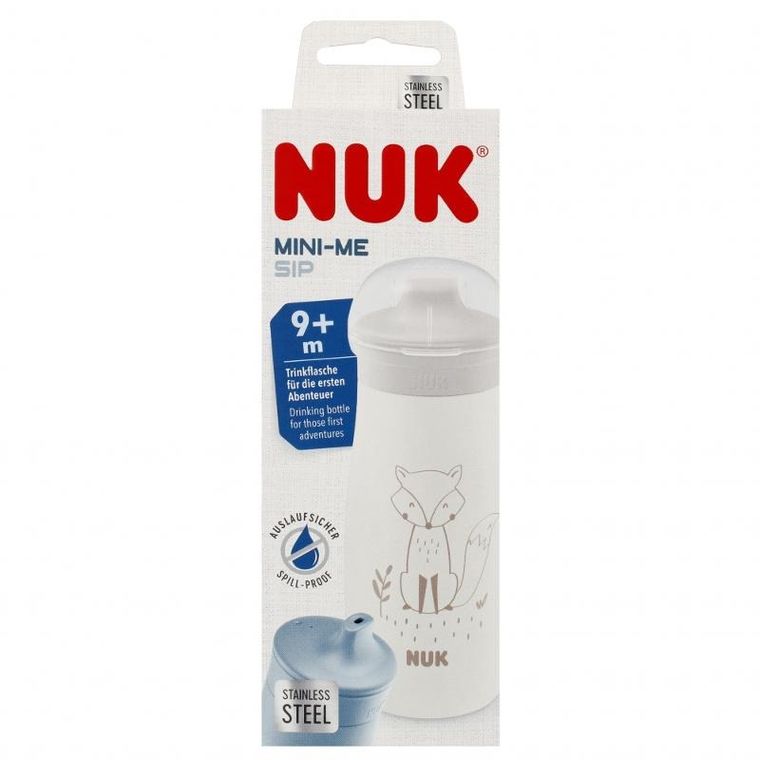 Nuk, Mini-Me, kubek stalowy, 9m+, lis, 300 ml