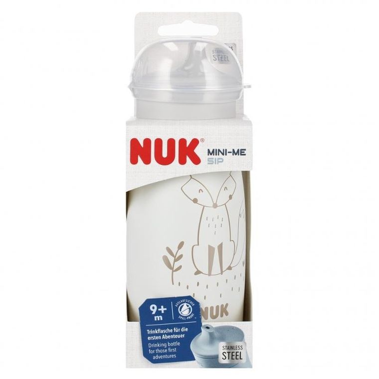 Nuk, Mini-Me, Sip, kubek, stalowy, 9m+, popiel, 300 ml