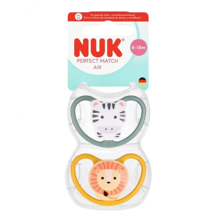 Nuk, Perfect Match, smoczek uspokajający, 6-18m, 2 szt.