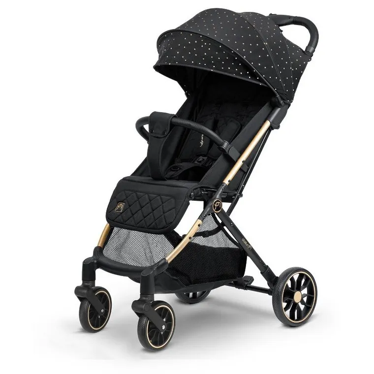 Nukido, Paseo, wózek dziecięcy, spacerówka, czarny w kropki