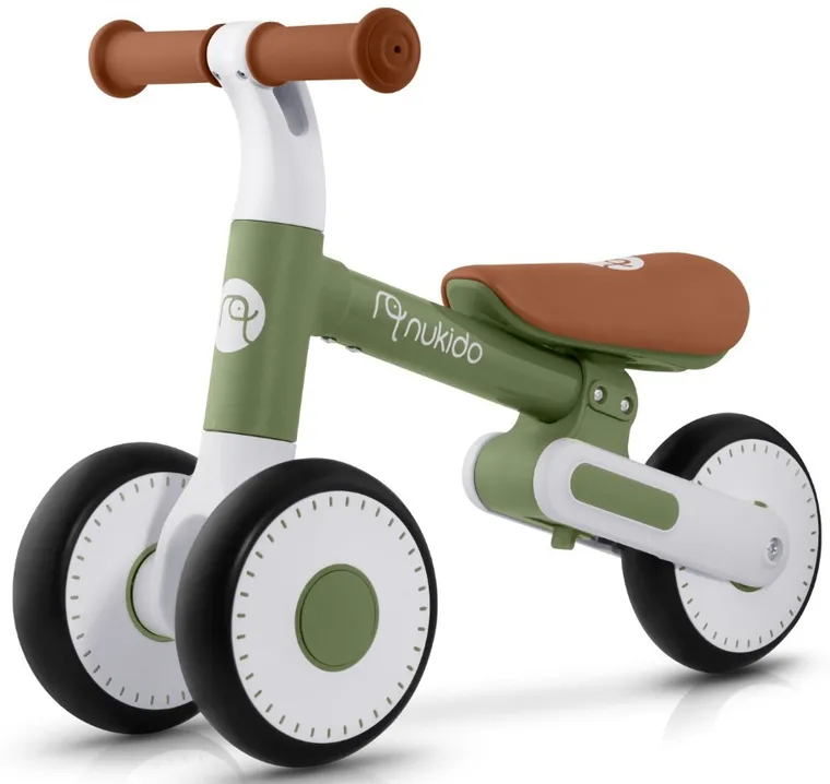 Nukido, rowerek biegowy dla dzieci, biało-zielony