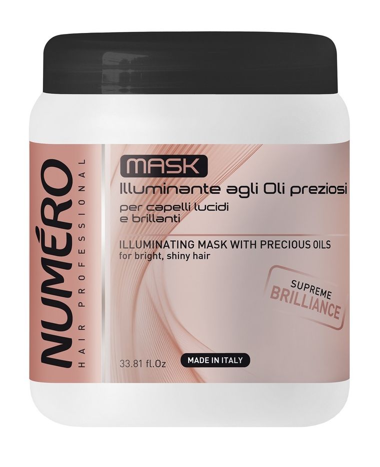 Numero, Illuminating Mask, With Precious Oils, nabłyszczająca maska z drogocennymi olejkami, 1000 ml