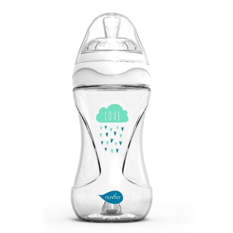 Nuvita, butelka szklana, antykolkowa, biała, 240 ml