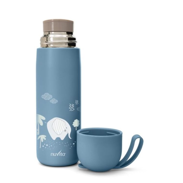 Nuvita, butelka termiczna, uchwyt silikonowy, niebieski, 400 ml