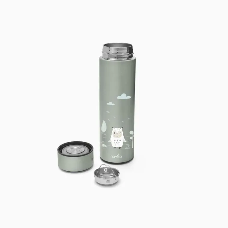 Nuvita, termos z termometrem, zielony, 500 ml