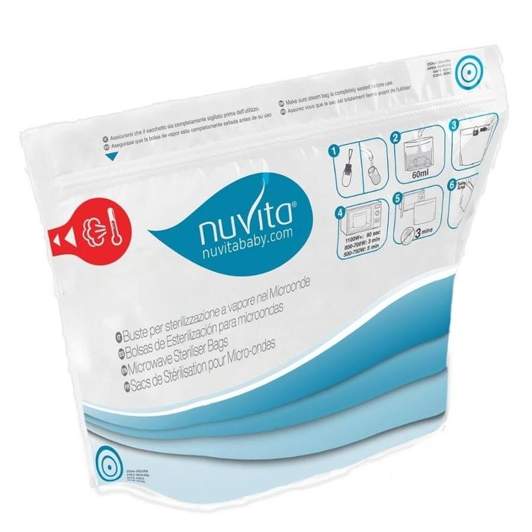Nuvita, torebki do sterylizacji w kuchence mikrofalowej, 5 szt.