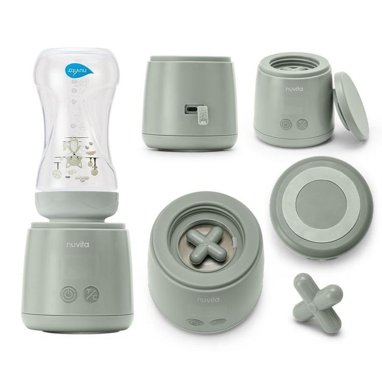 Nuvita, Warm'n'Mix, przenośny podgrzewacz do butelek z mlekiem dla niemowląt