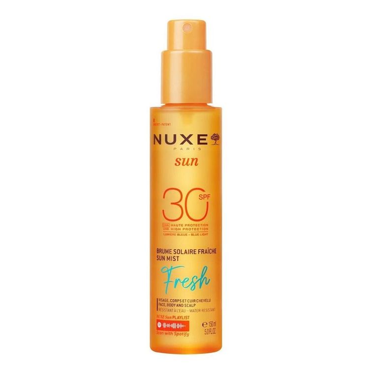 Nuxe, Sun, odświeżająca mgiełka do twarzy i ciała SPF30, 150 ml