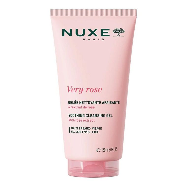 Nuxe, Very Rose, łagodzący żel do mycia twarzy, 150 ml