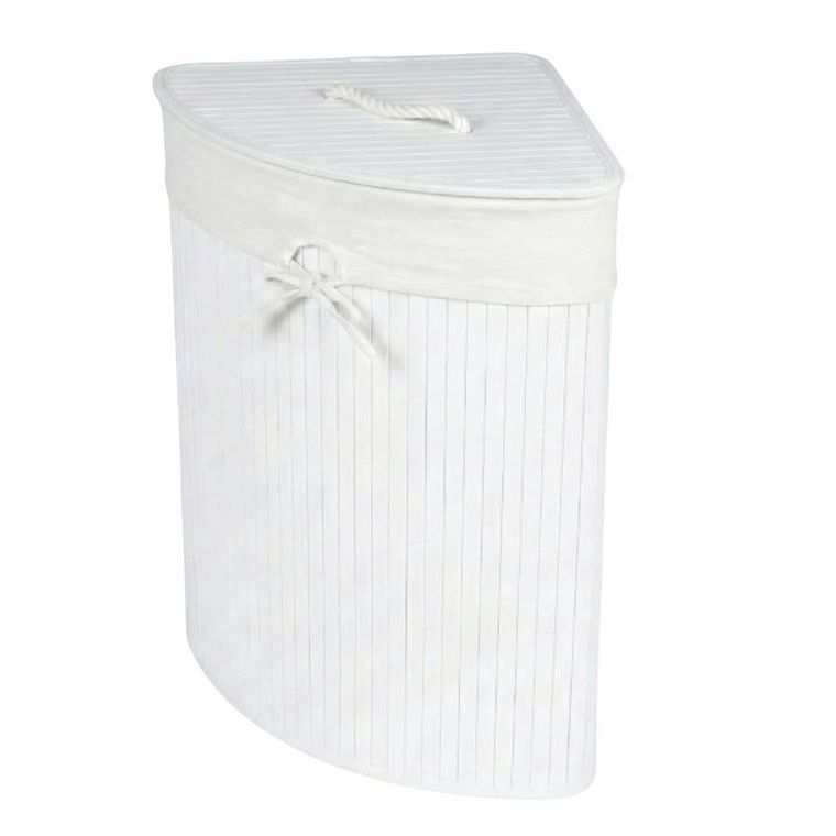 Nuxio, Arco, narożny kosz na pranie, bambus, 60l