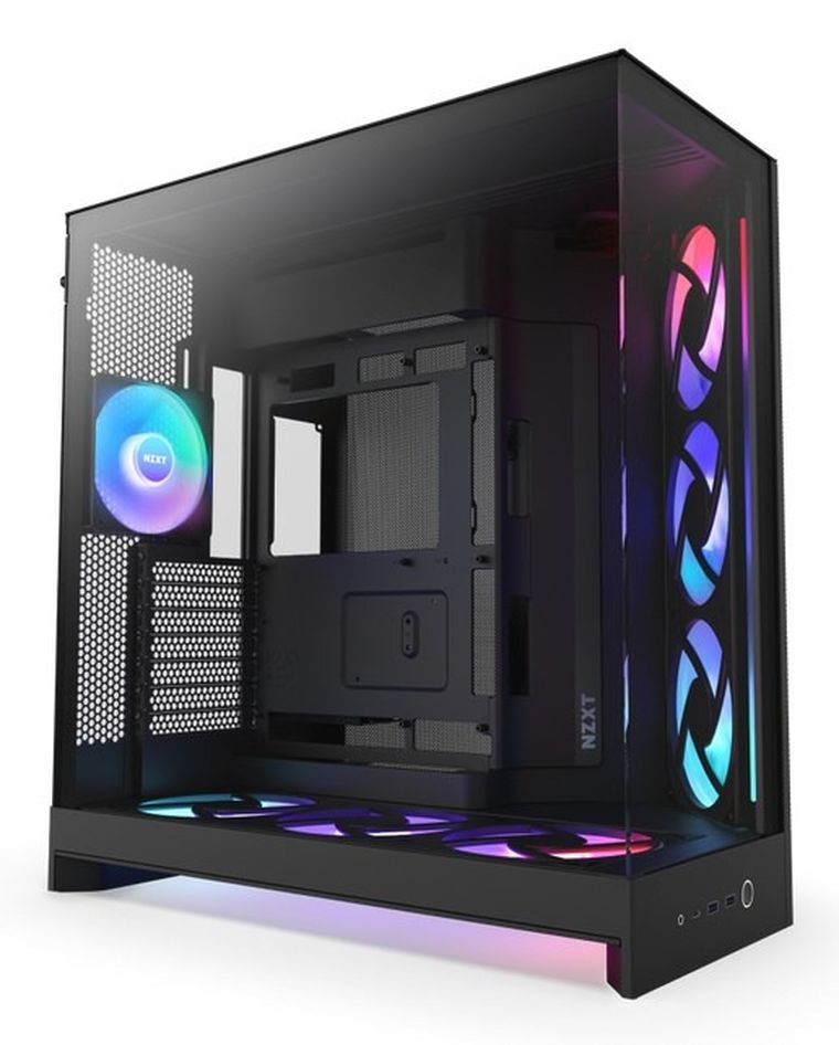 NZXT, obudowa komputerowa z oknem, H9 FLOW RGB+ MIDI TOWER, czarna