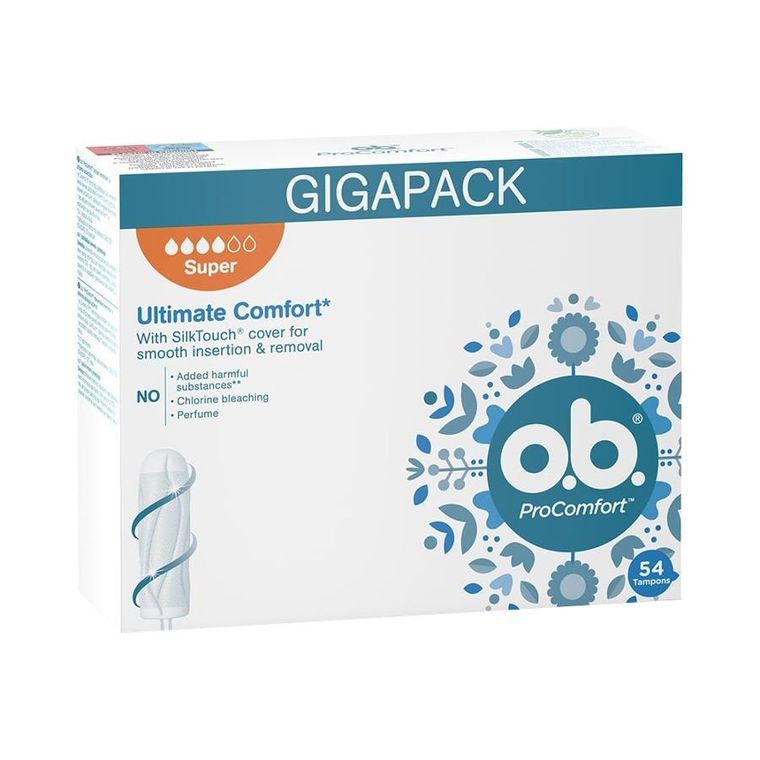 O.B., ProComfort, tampony, Super, 54 szt.