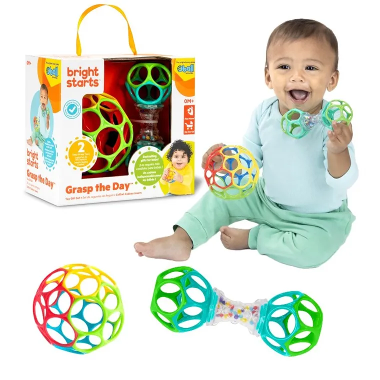Oball, Bundle Gift Set, zestaw upominkowy, piłka z grzechotką