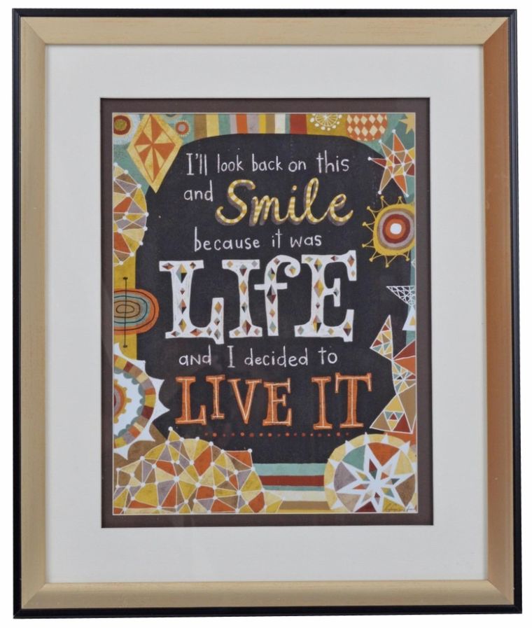 Obraz z napisem "life", 33-40 cm