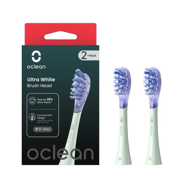 Oclean, Ultra White, końcówki do szczoteczki, miętowy, 2 szt.