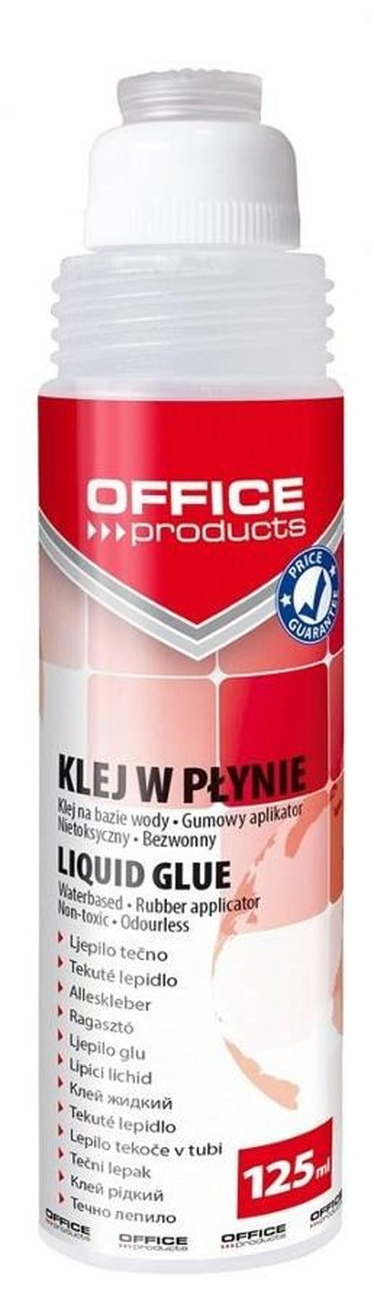 Office, klej w płynie, biurowy, transparentny, 125 ml, 12 szt.