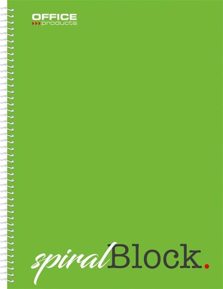 Office Products, kołonotatnik A4, kratka, zielony, 1 szt.