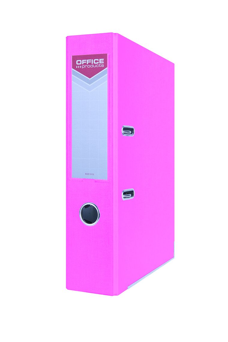 Office Products, segregator z szyną, A4/75 mm, różowy