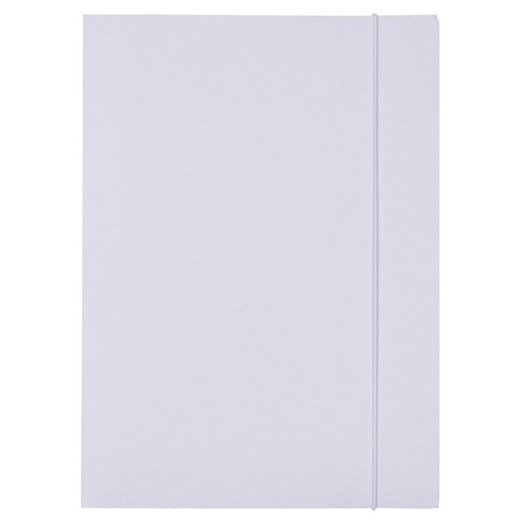 Office Products, teczka z gumką A4, biała, 250g, 1 szt.