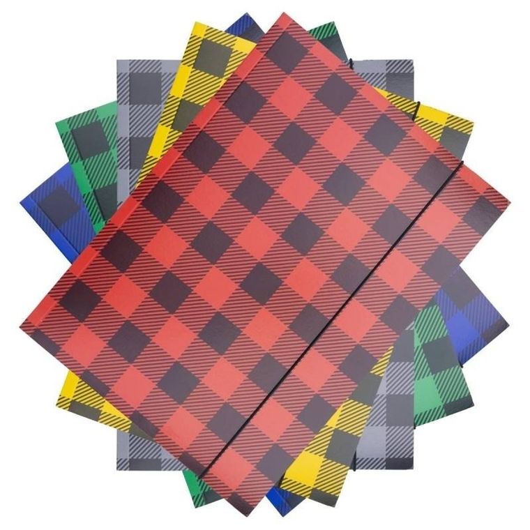 Office Products, teczka z gumką A4, krata, 1 szt.