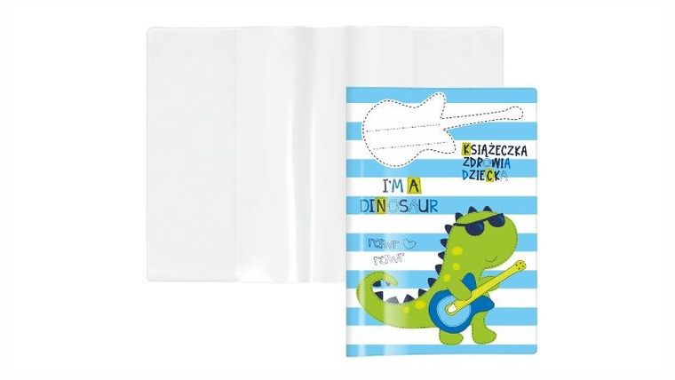 Okładka na książeczkę zdrowia dziecka, A5, dinozaur