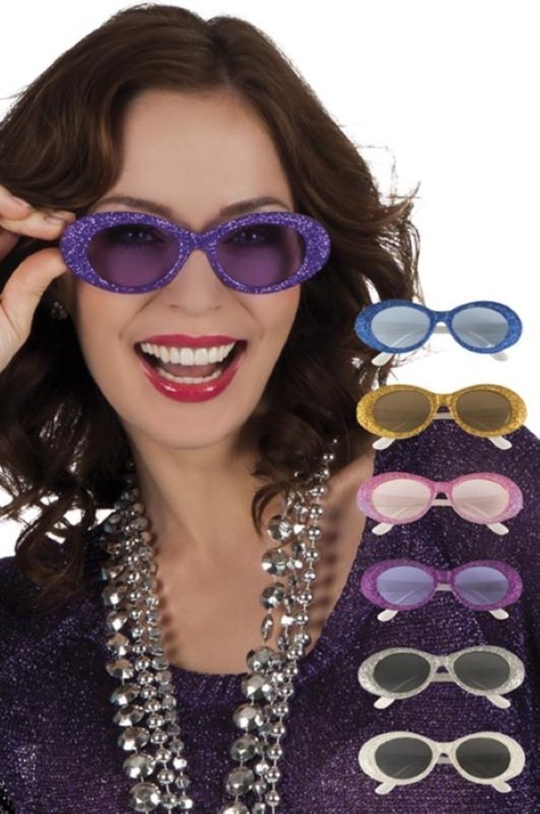 Okulary, funky, brokat