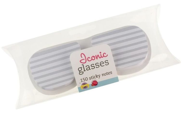 Okulary, karteczki samoprzylepne, paski