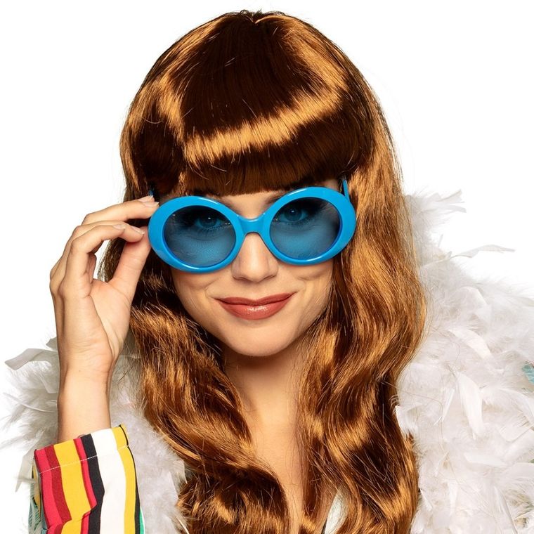 Okulary okrągłe, niebieskie