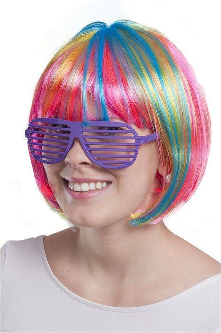 Okulary żaluzje, fioletowe