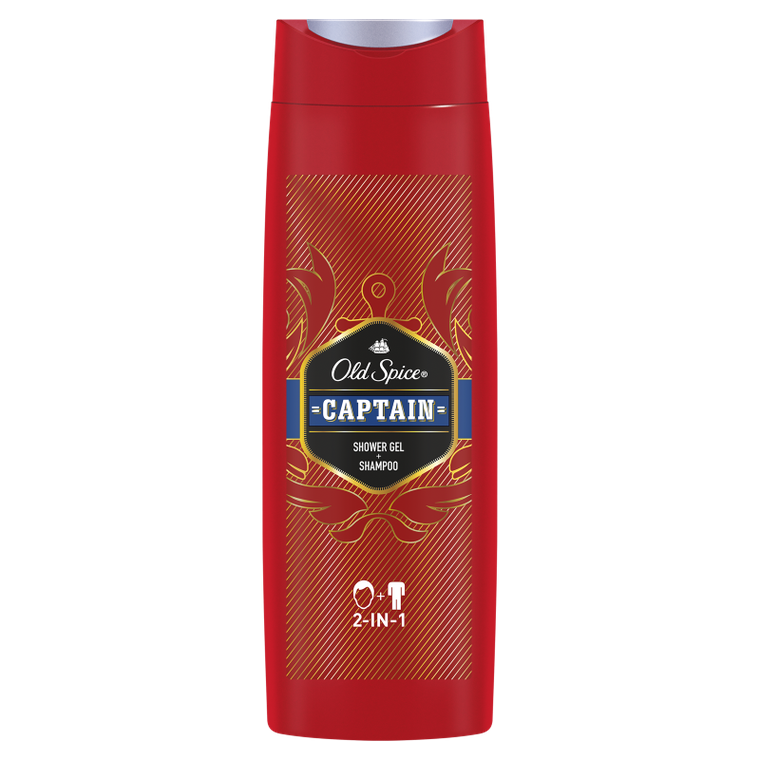 Old Spice, Captain, żel pod prysznic i szampon dla mężczyzn, 400 ml