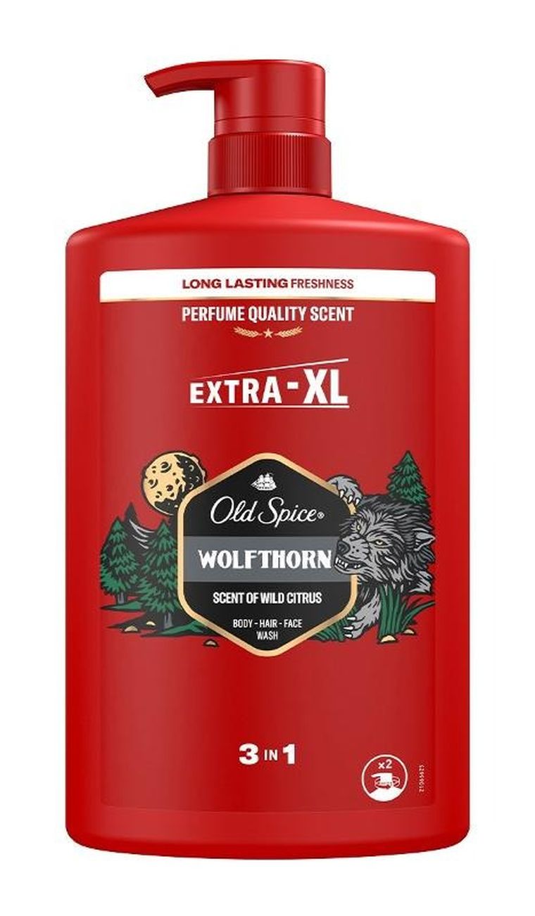 Old Spice, Wolfthorn, żel pod prysznic i szampon dla mężczyzn 3w1, 1000 ml