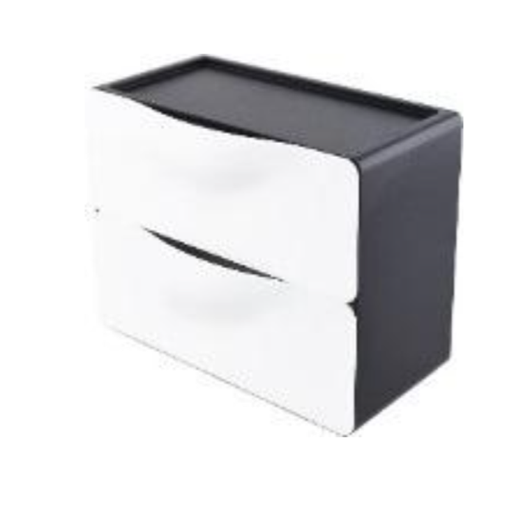 Olife, przybornik nabiurkowy, 2-komorowy, czarny