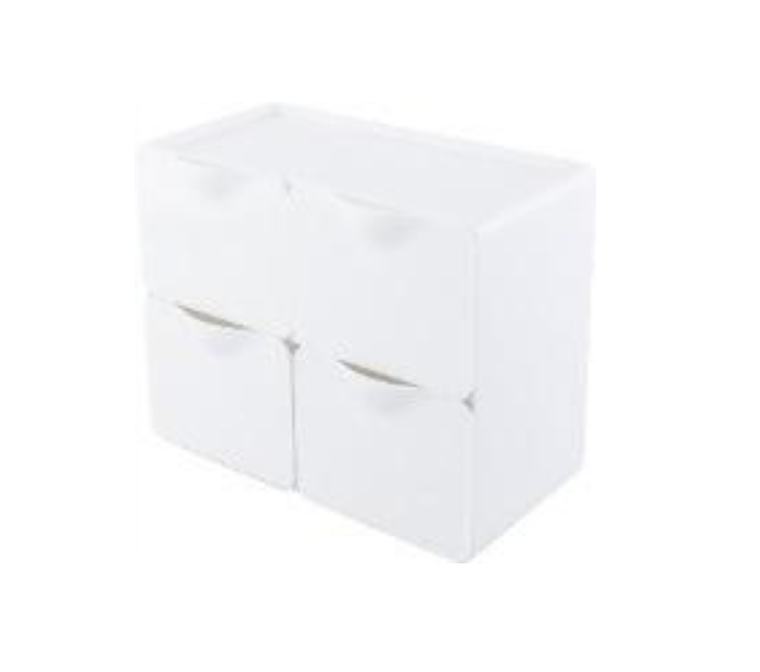 Olife, przybornik nabiurkowy, 4-komorowy, biały