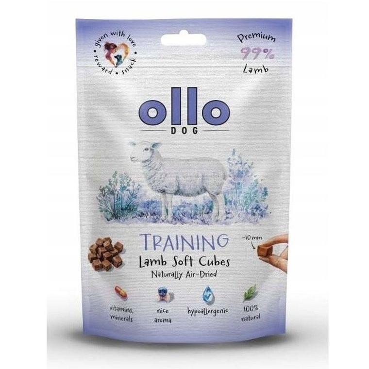 Ollo, Air Dried Lamb Cubes, przysmak dla psa, 80g