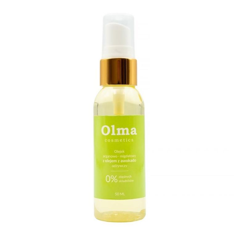 Olma Cosmetics, odżywczy olejek arganowo-migdałowy z olejem z awokado, 50 ml