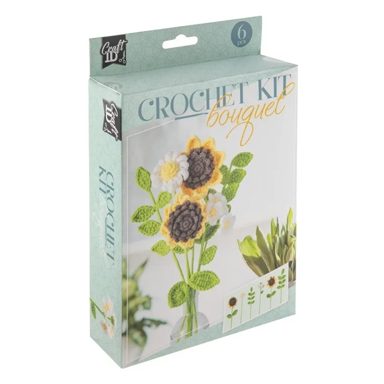 Omega Toys, bukiet słoneczników, zestaw do szydełkowania