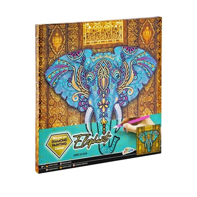 Omega Toys, mozaika diamentowa, Słoń, 30-30 cm