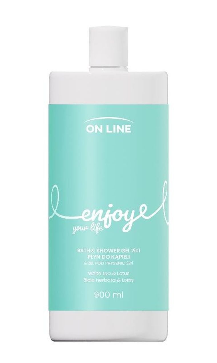 On line, Emocje, żel i płyn do kąpieli 2w1, Enjoy, 900 ml