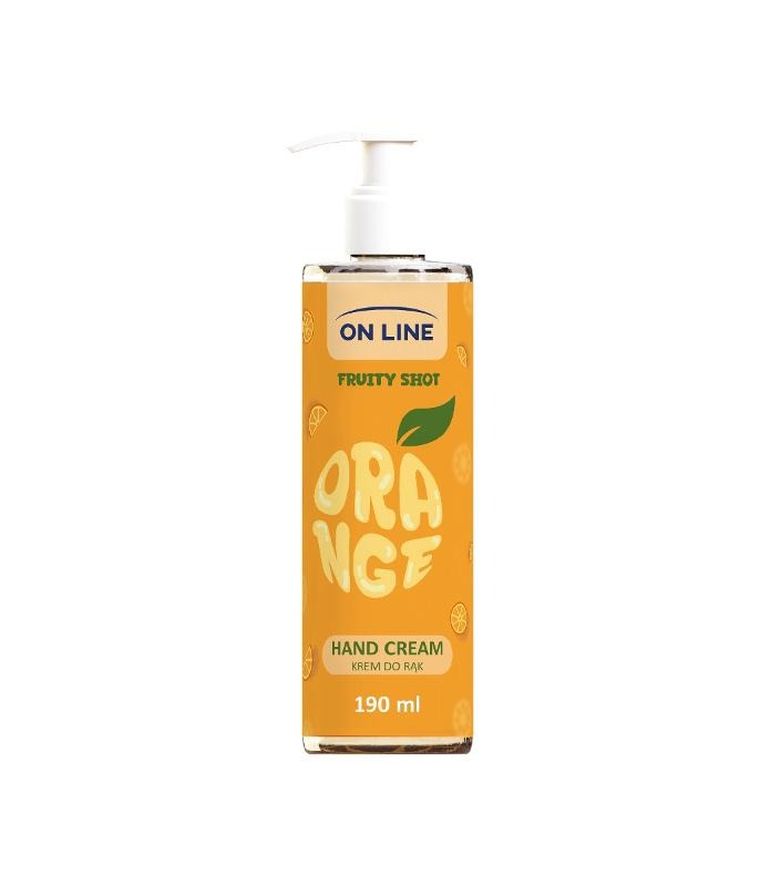 On line, Fruity Shot, krem do rąk, Orange, 190 ml