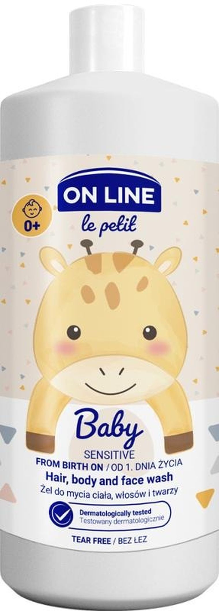 On Line, Le Petit Baby, żel 3w1 do mycia ciała, włosów i twarzy, łagodny, 850 ml